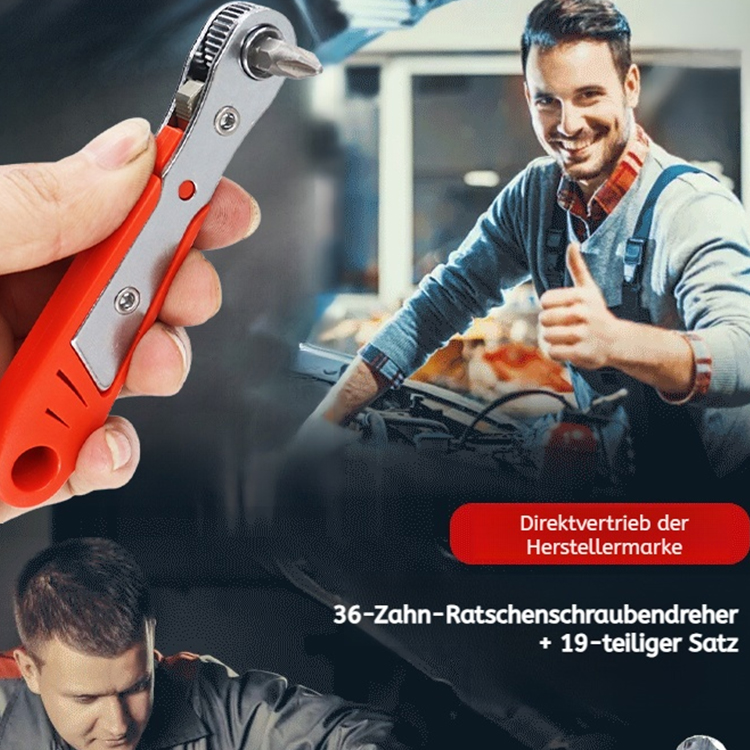 Bit-Steckschlüsselsatz Mehrzweck-Ratschenschraubendreher