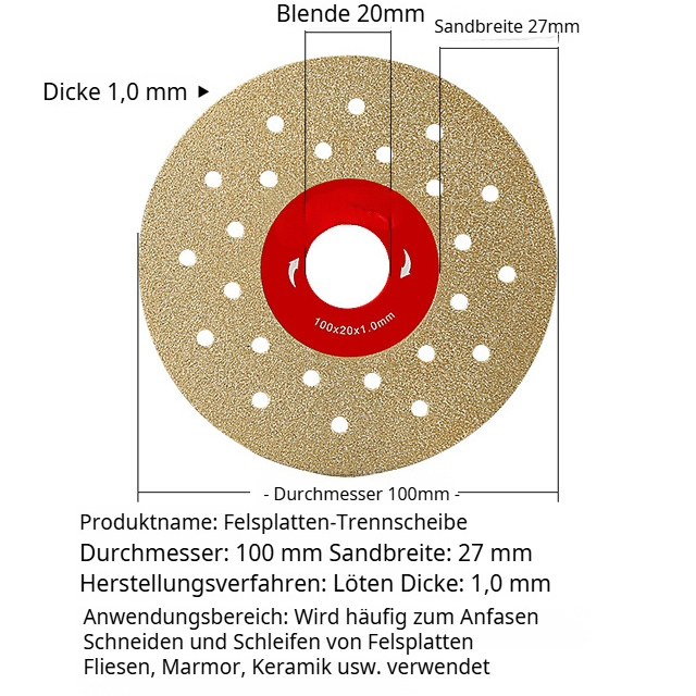 Spezielle Trennscheibe für Steinplatten