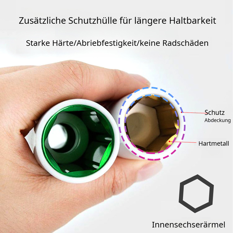 Farbiger pneumatischer Steckschlüsselsatz 