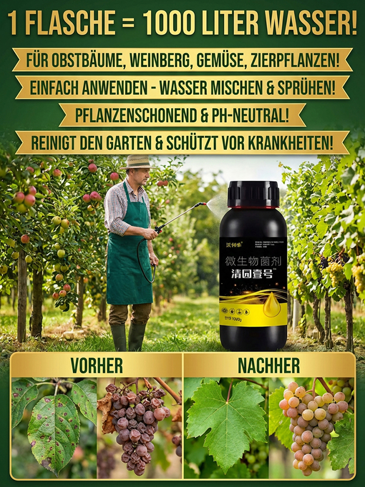 Profi Bio Pflanzenschutz Konzentrat | 1000g für 1000L Schutz | 100% Bienenfreundlich ️