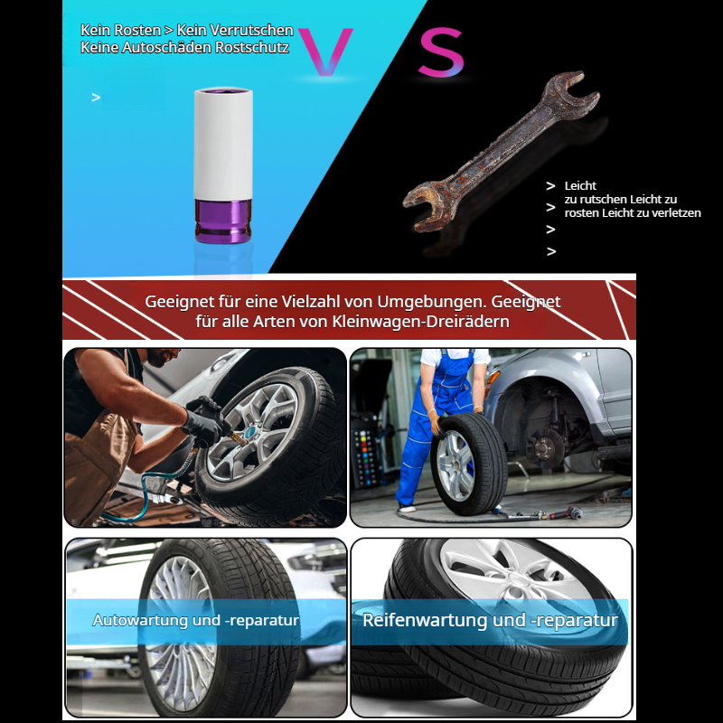 Farbiger pneumatischer Steckschlüsselsatz 