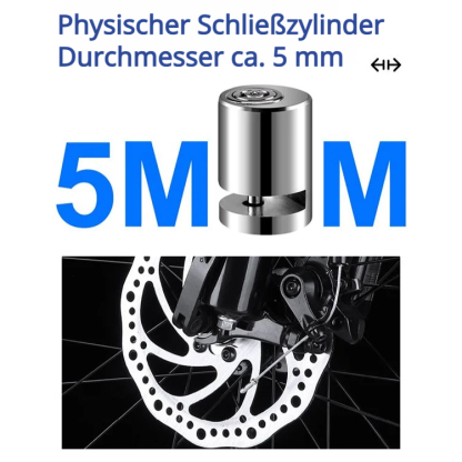 Scheibenbremsenschloss in runder Form
