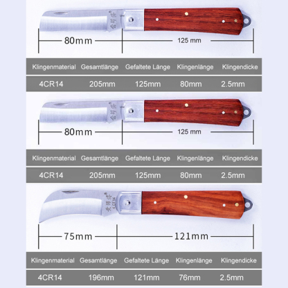 Klappbare Obstbaum-Veredelungsmesser aus Kohlenstoffstahl