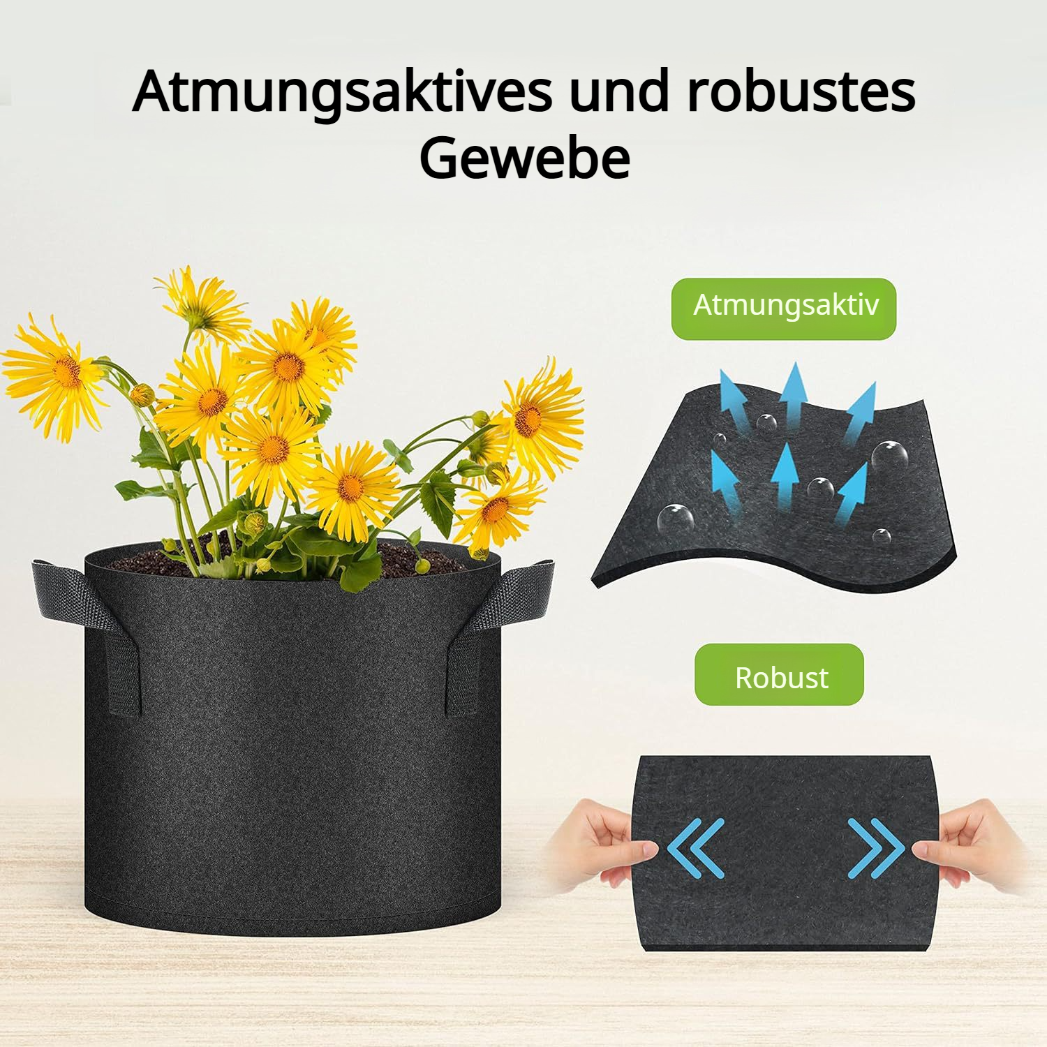 Schwarzer Pflanzsack 