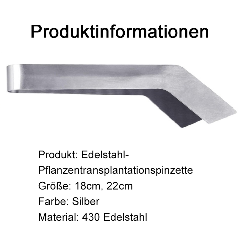 Gartenbau-Edelstahlzange für die Verpflanzung von Setzlingen 