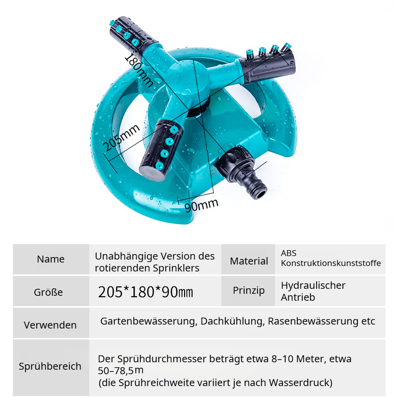 Automatischer 360-Grad-Rotationssprinkler 