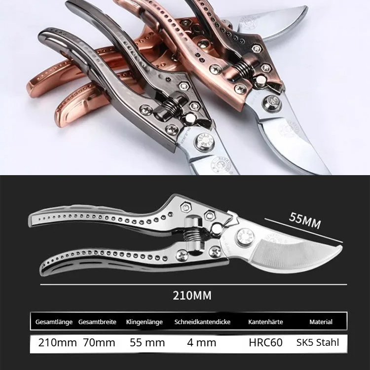 Ergonomische Astschere für trockene und harte Zweige 