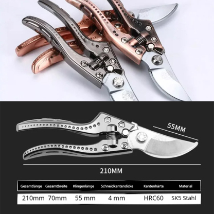 Ergonomische Astschere für trockene und harte Zweige 