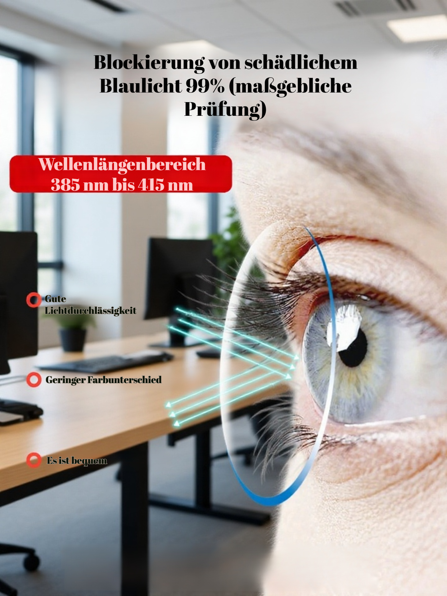 Federleichte Lesebrille mit Multifokus-Gläsern