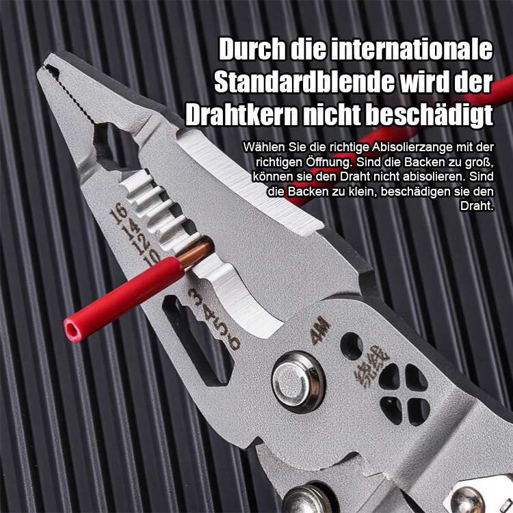 【Mit Spannungsprüfer】Industriequalität Multifunktionale faltbare Elektriker-Abisolierzange🔥VDE-Zertifizierung und GS-Sicherheitszertifizierung