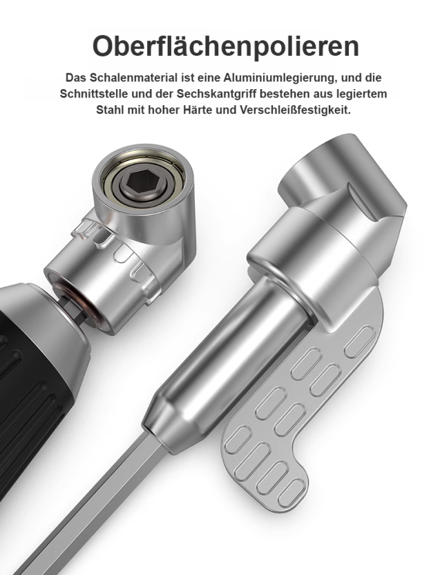 Multifunktionale Winkelschraubendreher-Bits, die keine Enge fürchten.