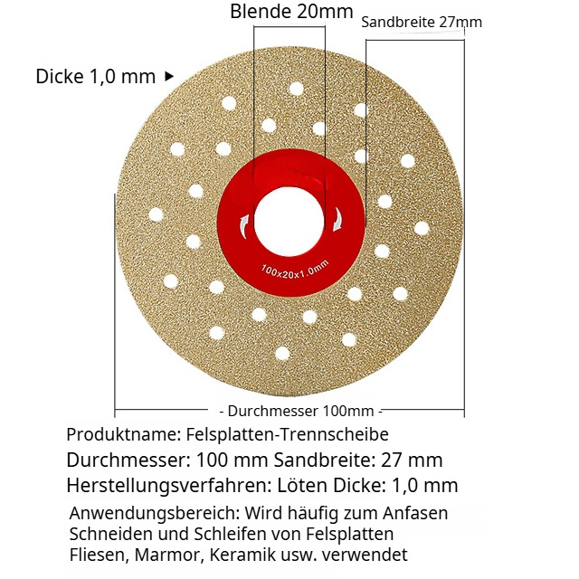 Spezielle Trennscheibe für Steinplatten