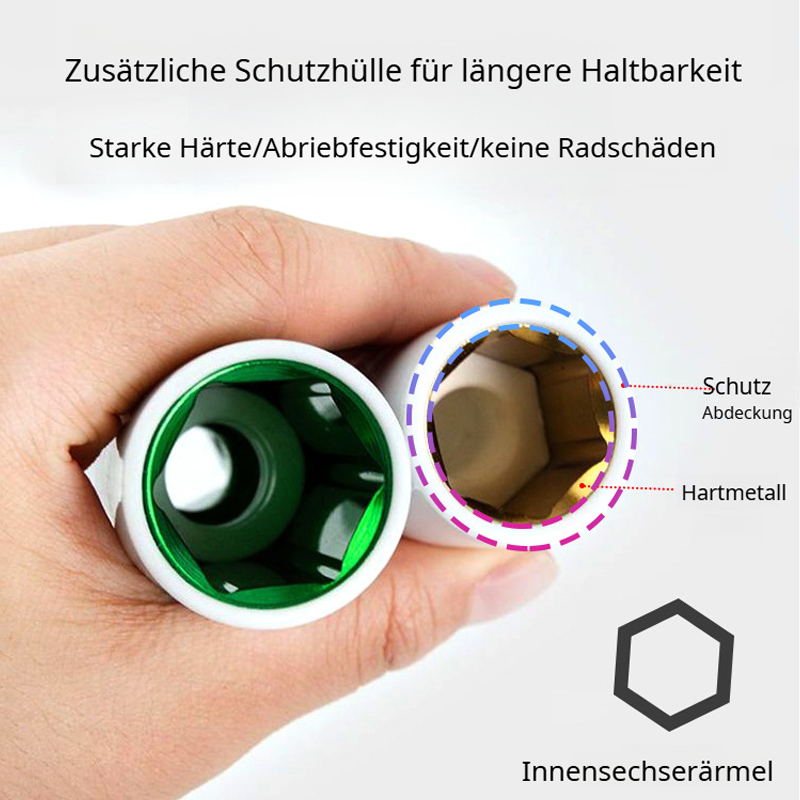 Farbiger pneumatischer Steckschlüsselsatz 