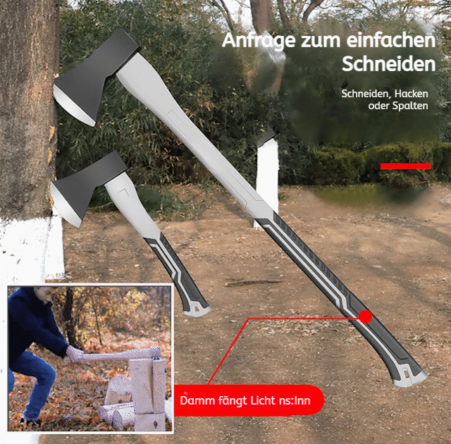 【Scharf】Die Axt lässt sich leicht schneiden.