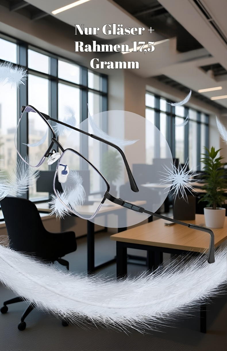 Komfortable Passform der Gedächtnis-Titan-Lesebrille