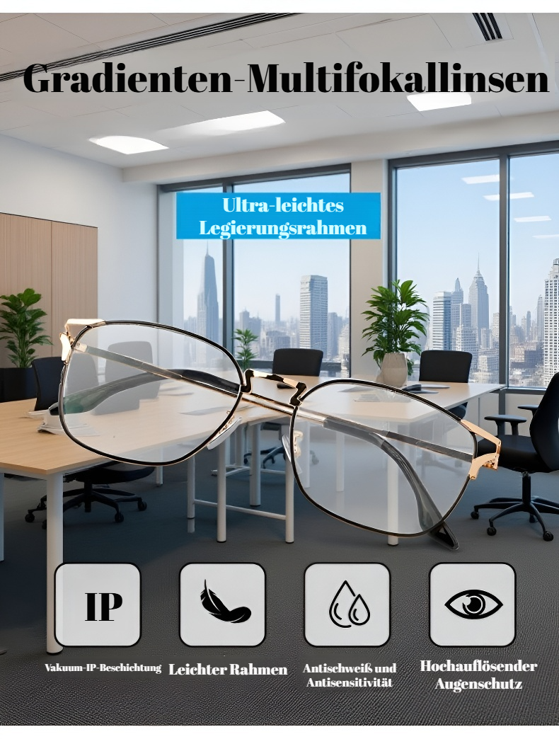 Detailansicht ultraleichter Titanrahmen der Lesebrille