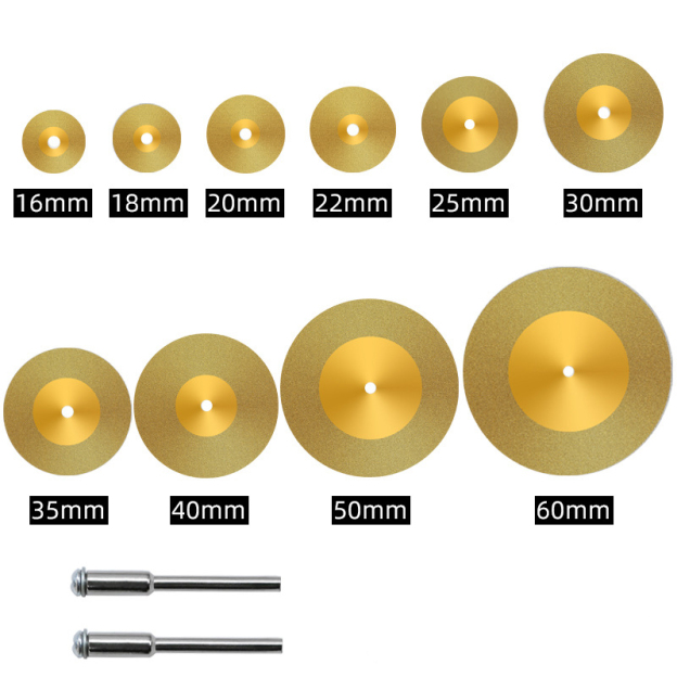 Wertes Set mit zehn Diamant-Sandpolier- und Trennscheiben 2 Pleuelstangen frei