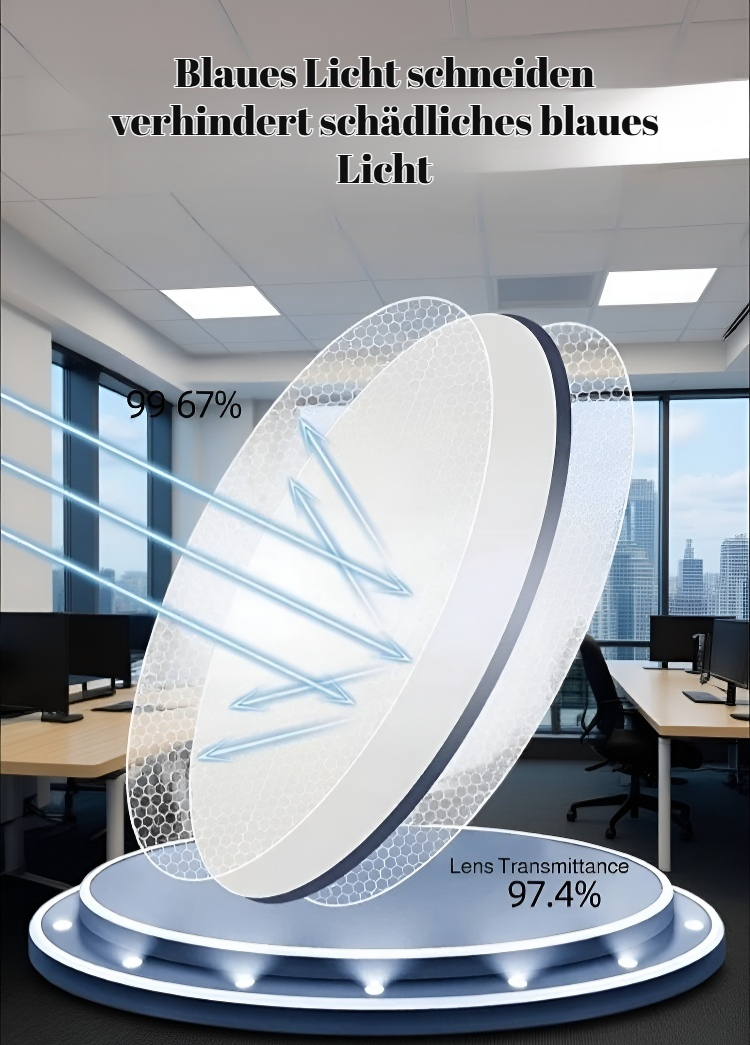 Detailaufnahme der leichten Titanlegierung Brillenfassung