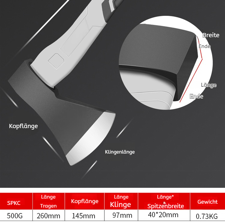 【Scharf】Die Axt lässt sich leicht schneiden.