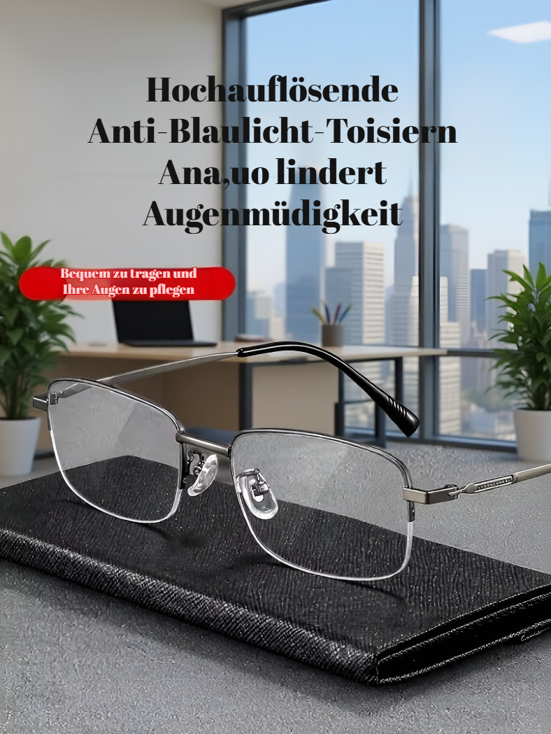 Business Herrenbrille aus Titanlegierung Seitenansicht