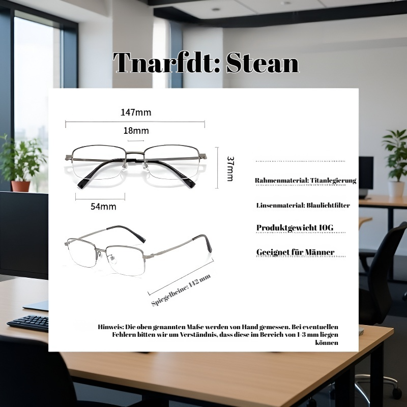 Ultralight Titanlegierung Business Herrenbrille