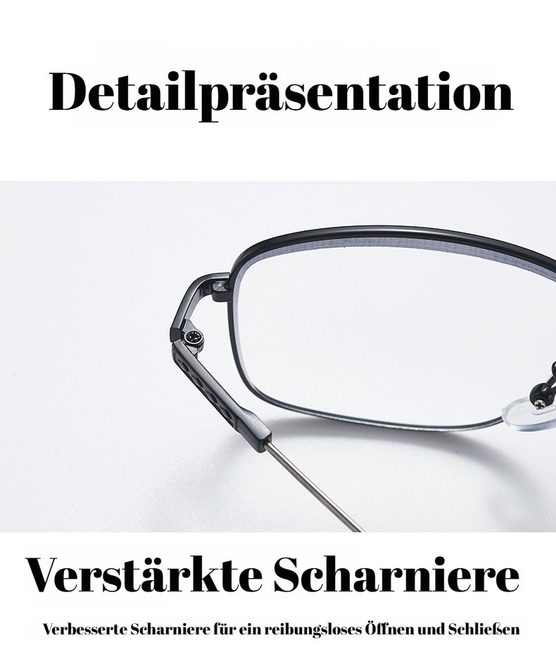 Moderne Titan-Lesebrille mit multifokalem Design