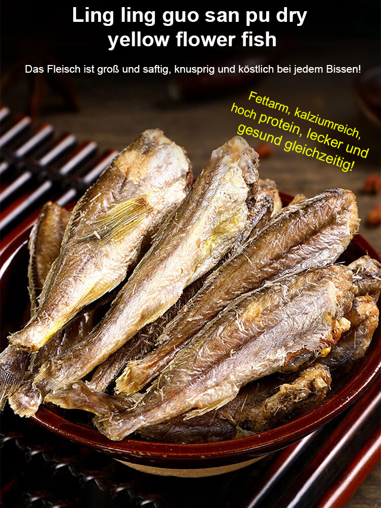 【200 Stück pro Packung, 1 Packung kaufen, 1 gratis】Knusprig getrockneter Fisch, sofort verzehrfertig🔥 Ölfrei gebacken, fettarm und kalorienarm