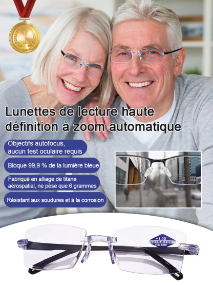 Lunettes de presbytie à zoom automatique
