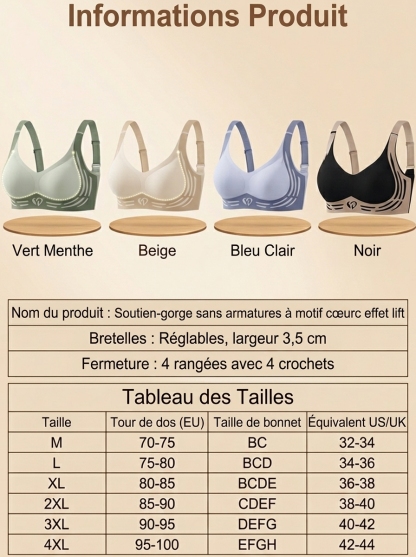 Des soutiens-gorge qui préviennent l'affaissement des seins, maintiennent leur fermeté et rehaussent le charme féminin.