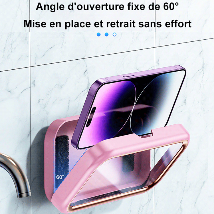 Étui pour téléphone portable mural étanche et anti-buée JC-Bathroom
