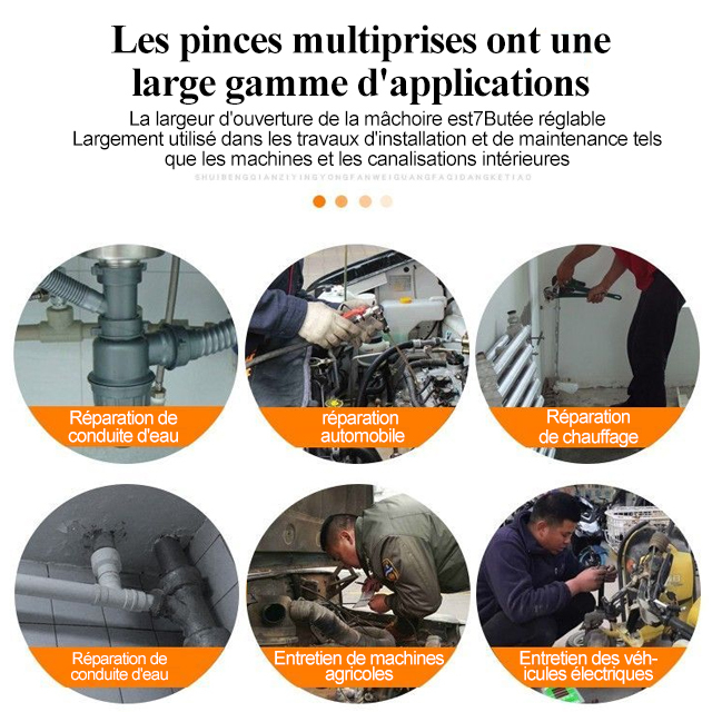 Pince multiprise pour pompe à eau