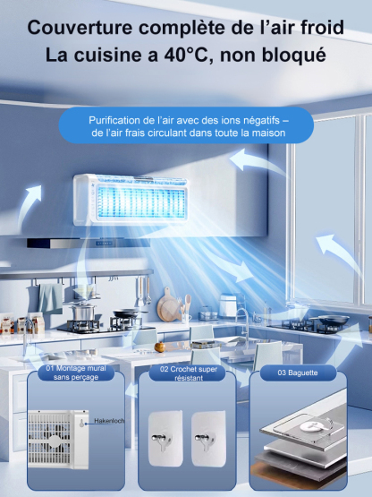 [Climatiseur de refroidissement et de chauffage] Climatiseur mural domestique, récompensé par le brevet international d'économie d'énergie, consommant moins de 1 kWh d'électricité jour et nuit🌍💡