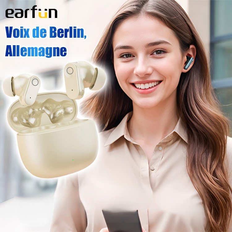 Casque sans fil Bluetooth à réduction de bruit Voix de Berlin d'Allemagne