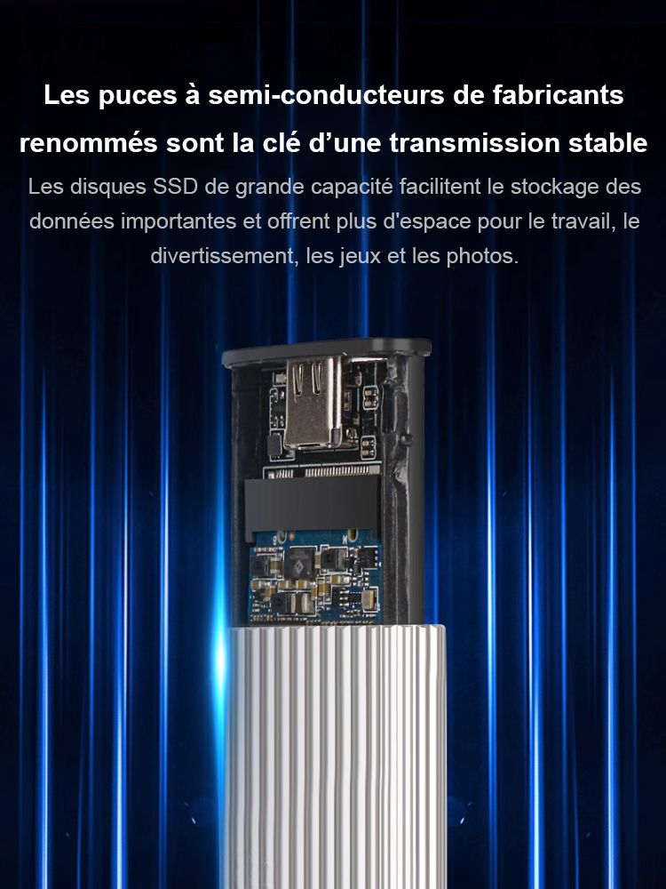 Disque SSD portable mini 16To à grande capacité, interface Type-C