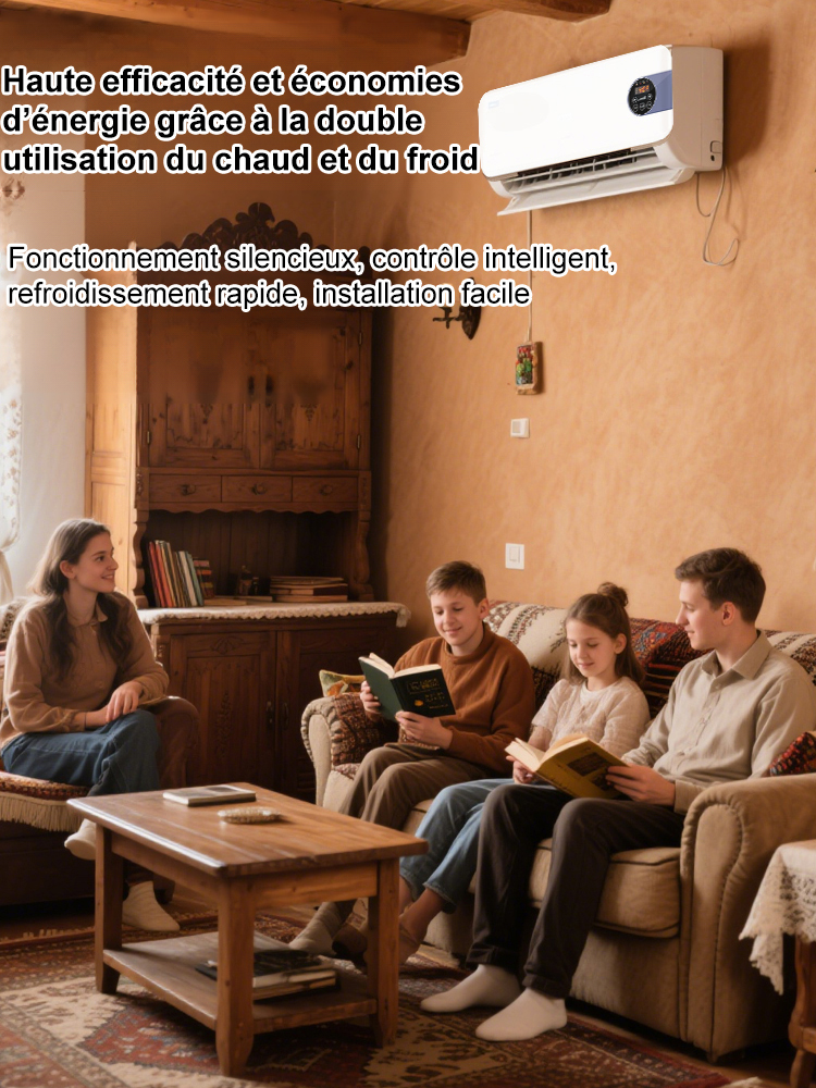 [Climatiseur de refroidissement et de chauffage] Climatiseur mural domestique, récompensé par le brevet international d'économie d'énergie, consommant moins de 1 kWh d'électricité jour et nuit🌍💡