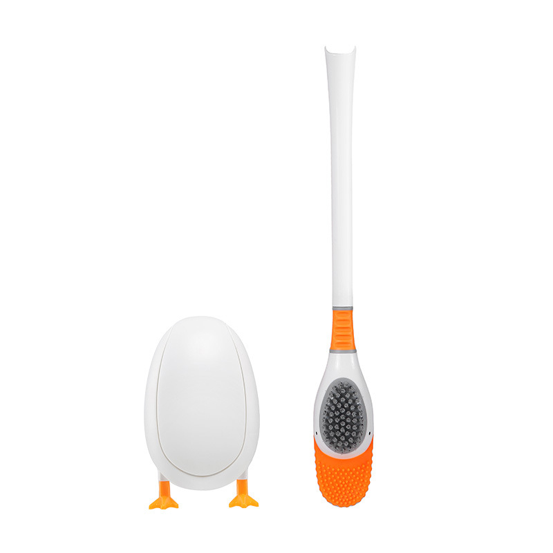 Brosse WC murale en silicone canard 2 en 1