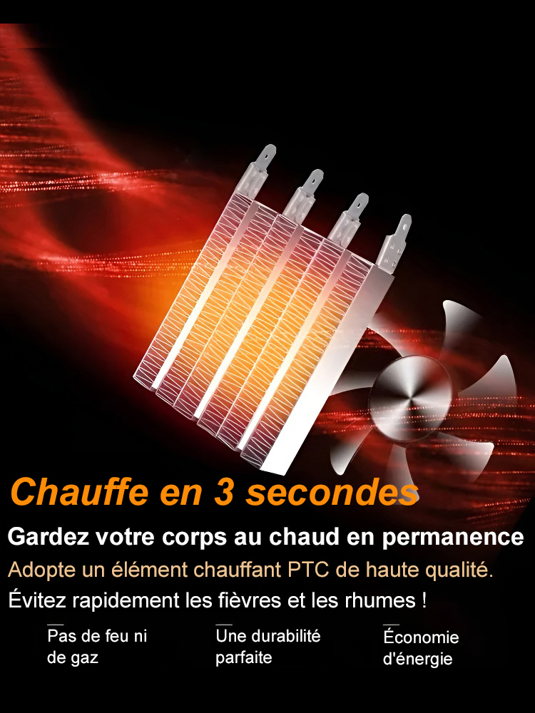 Radiateur soufflant rapide ✨Un seul kilowattheure d'électricité est nécessaire par jour et il peut chauffer en 3 secondes.