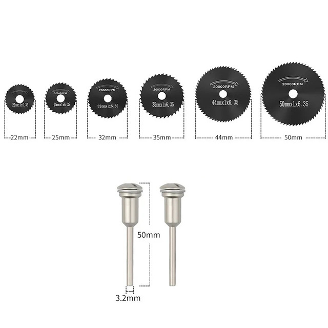 Lame de scie en acier rapide, petit jeu de lames de scie, lame de coupe pour meuleuse électrique