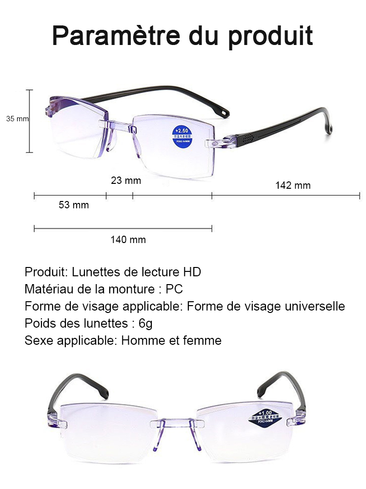 Lunettes de presbytie à zoom automatique