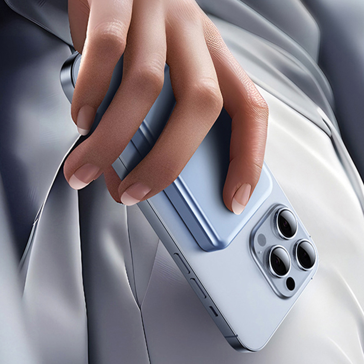 Chargeur sans fil magnétique transparent, charge rapide sans fil, compact.