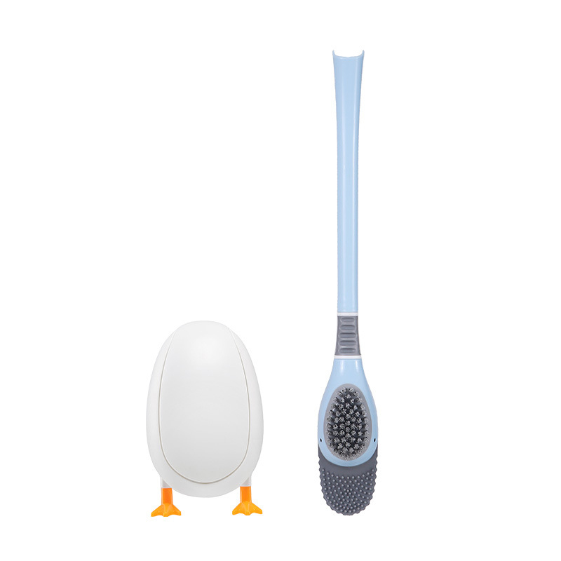 Brosse WC murale en silicone canard 2 en 1