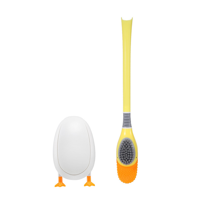 Brosse WC murale en silicone canard 2 en 1