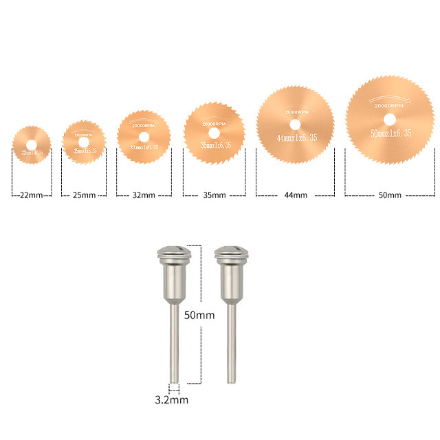 Lame de scie en acier rapide, petit jeu de lames de scie, lame de coupe pour meuleuse électrique