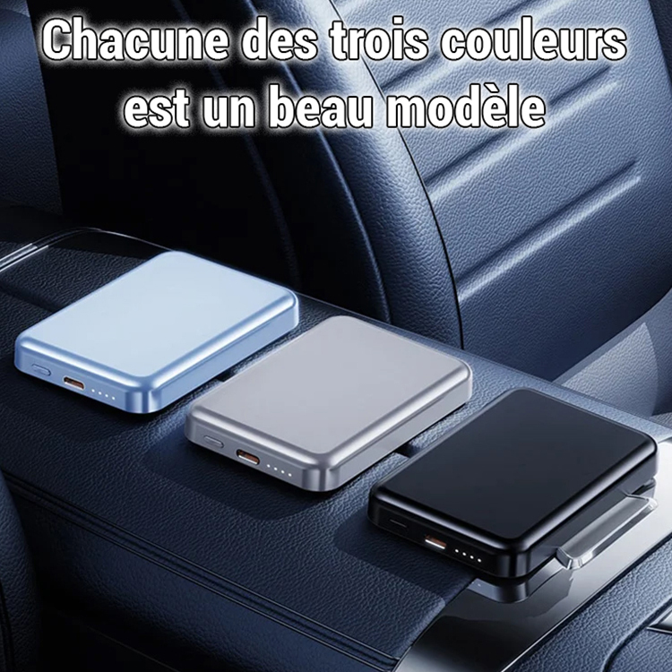 Chargeur sans fil magnétique transparent, charge rapide sans fil, compact.