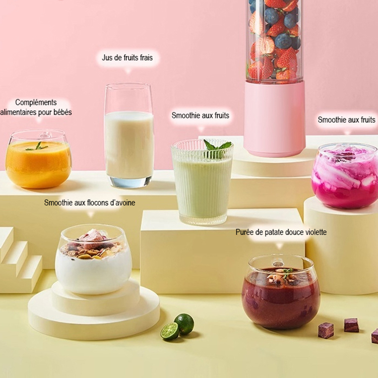 Tasse à jus portable et rechargeable