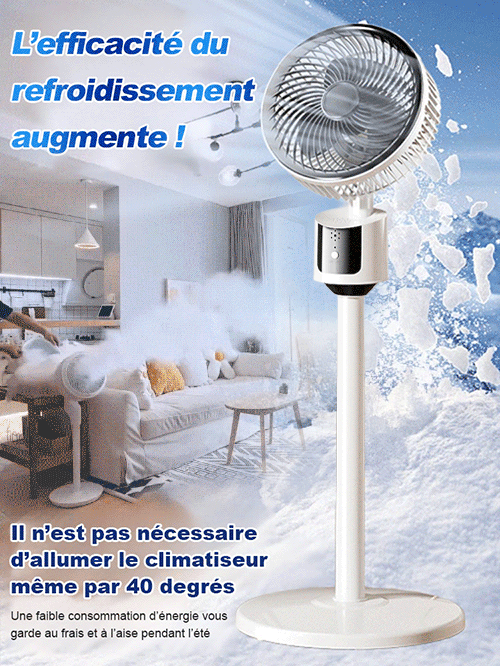 Le ventilateur de climatisation ultra-silencieux et économe en énergie peut rapidement réduire la température intérieure de 40 degrés à 20 degrés en moins d'une minute après sa mise sous tension.