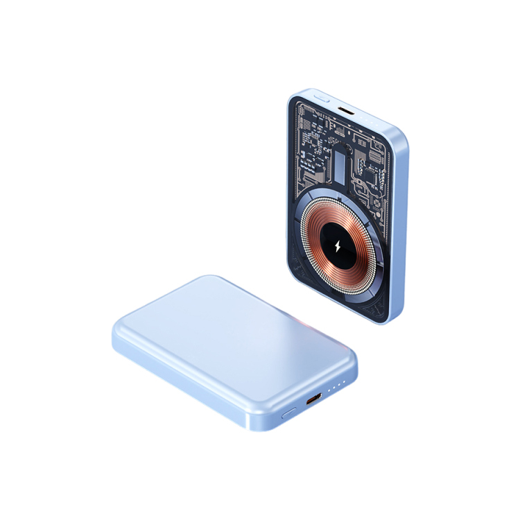 Chargeur sans fil magnétique transparent, charge rapide sans fil, compact.