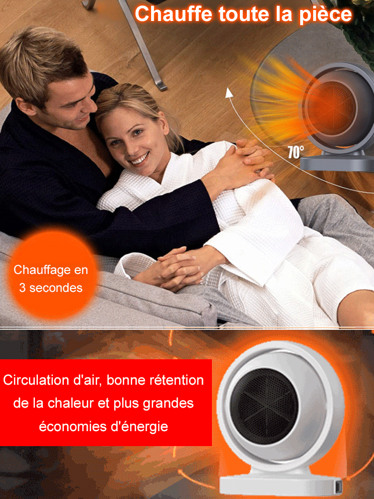 Radiateur soufflant rapide ✨Un seul kilowattheure d'électricité est nécessaire par jour et il peut chauffer en 3 secondes.