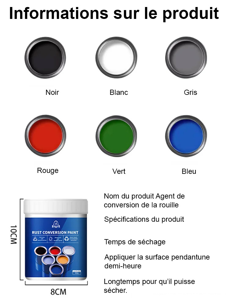 【nouvelle mise à niveau】Convertisseur de rouille（Remise à neuf/coloration）