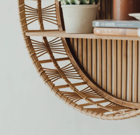 Geflochtenes Regal，Aufbewahrungsregal，Hintergrundwand Lager- und Ausstellungsregal